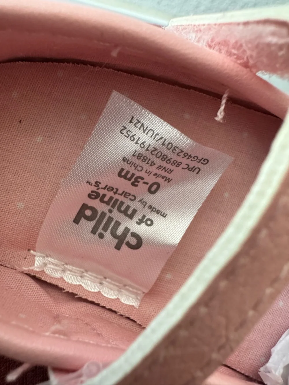 Carter's Child of Mine Baby Mary Jane Shoes 2 Pair Bundle Pink Silver 0-3 Months